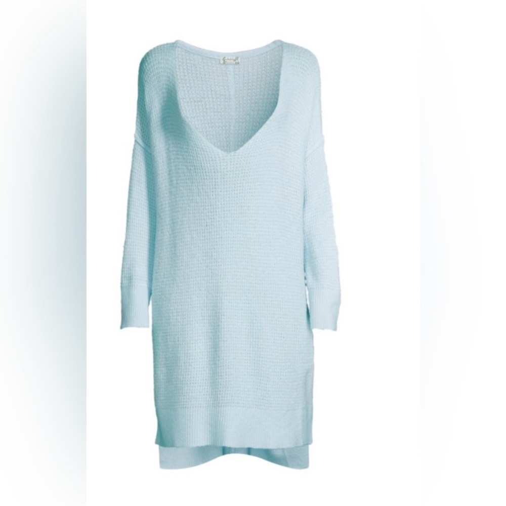 Free people Waffle Knit Tunic Sweater